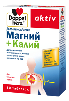 

Биодобавка Магний+Калий Aktiv 30 таблеток
