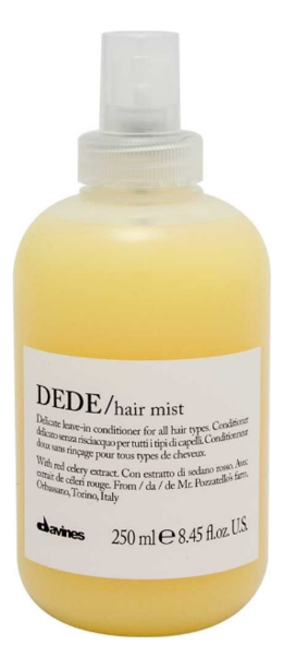 Несмываемый кондиционер-спрей для волос Dede Hair Mist 250мл деликатный несмываемый кондиционер спрей davines dede hair mist 250ml