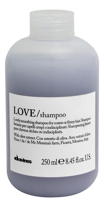 Шампунь для разглаживания кудрявых волос Love Shampoo: Шампунь 250мл прелесть professional бессульфатный шампунь invisiwear безупречные локоны для кудрявых волос 380