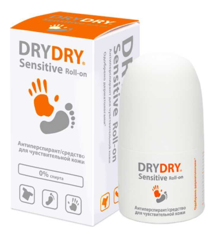 Купить Средство против потоотделения для тела Sensitive 50мл, Dry Dry