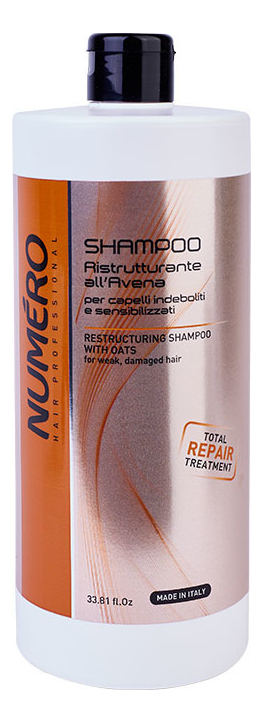 

Восстанавливающий шампунь для волос с экстрактом овса Numero Restructuring With Oats Shampoo: Шампунь 1000мл, Восстанавливающий шампунь для волос с экстрактом овса Numero Restructuring With Oats Shampoo