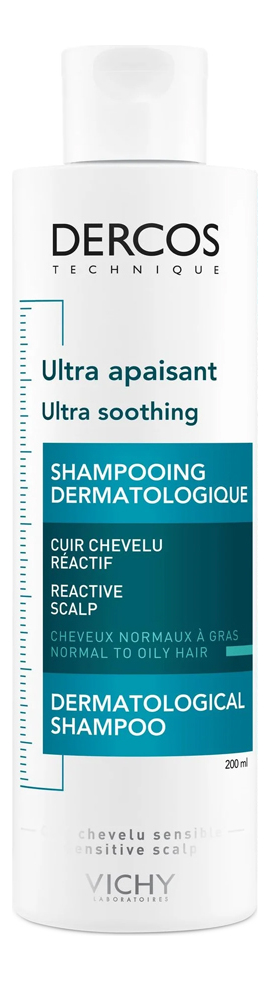 

Шампунь без сульфатов для чувствительной кожи головы Dercos Ultra Soothing 200мл