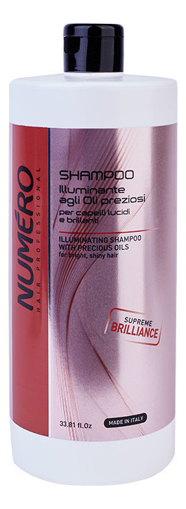 Шампунь для волос с маслом арганы и макадамии Numero Illuminating Shampoo With Precious Oils: Шампунь 1000мл маска для придания бриллиантового блеска волосам с маслом арганы и макадамии numero illuminating mask with precious oils маска 1000мл