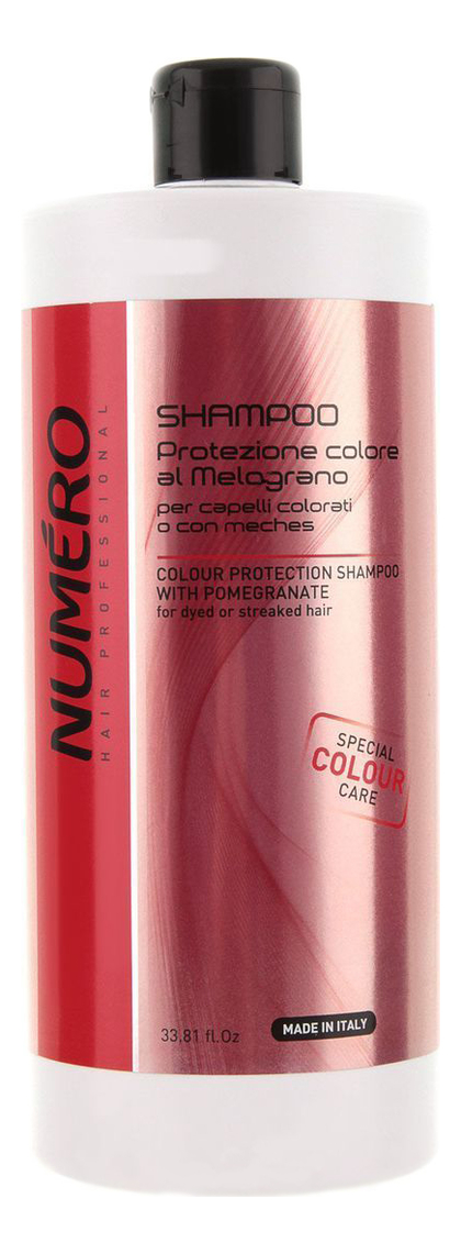 Шампунь для защиты цвета волос с экстрактом граната Numero Colour Protection Shampoo With Pomegranate: Шампунь 1000мл маска для защиты цвета с экстрактом граната numero colour protection mask with pomegranate маска 1000мл