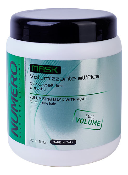 

Маска для придания объема волосам с экстрактом ягод асаи Numero Volumising Mask With Acai: Маска 1000мл, Маска для придания объема волосам с экстрактом ягод асаи Numero Volumising Mask With Acai
