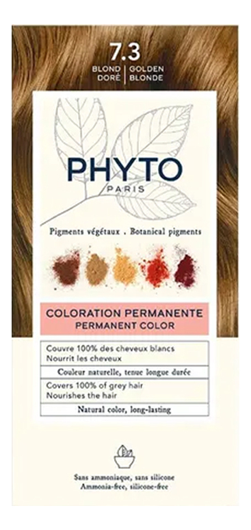 Краска для волос Phyto Color: 7.3 Золотистый блонд
