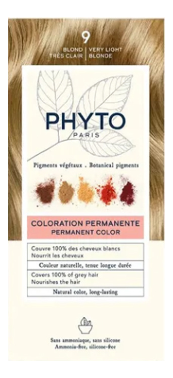 

Краска для волос Phyto Color: 9 Очень светлый блонд, Краска для волос Phyto Color