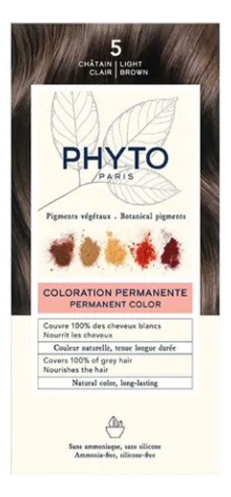 

Краска для волос Phyto Color: 5 Светлый шатен, Краска для волос Phyto Color
