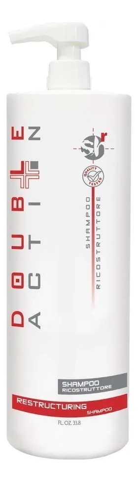 

Восстанавливающий шампунь для прямых волос Double Action Restructuring Shampoo: Шампунь 1000мл, Восстанавливающий шампунь для прямых волос Double Action Restructuring Shampoo