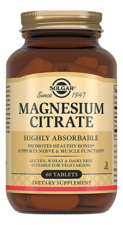 SOLGAR Биодобавка Цитрат Магния Magnesium Citrate 60 таблеток