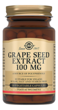 SOLGAR Биодобавка Экстракт виноградных косточек Grape Seed Exstract 30 капсул 
