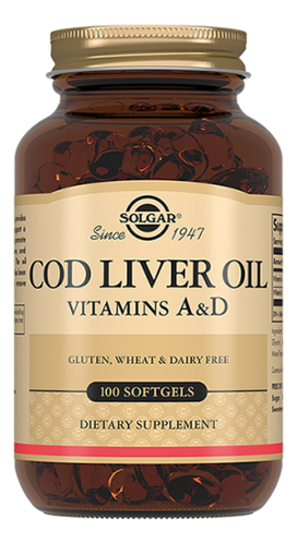 Биодобавка Жир из печени трески Cod Liver Oil 100 капсул