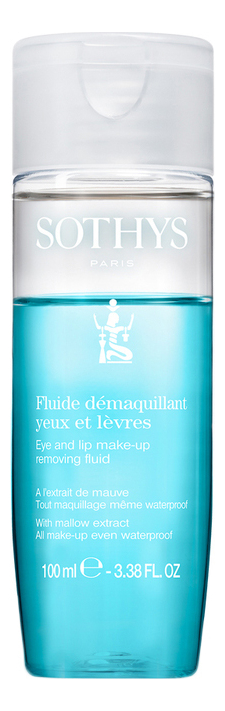 Средство для снятия макияжа с глаз и губ с экстрактом мальвы Fluid Demaquillant Yeux Et Levres: Средство 100мл