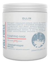 OLLIN Professional Тонизирующая маска для волос с экстрактом пурпурного женьшеня Full Force Tonifying Mask With Purple Ginseng Extract