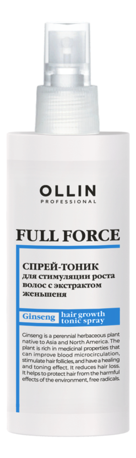 OLLIN Professional спрей-тоник для стимуляции роста волос full force ...