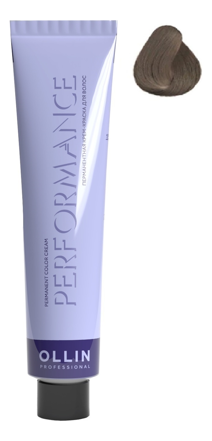 Перманентная крем-краска для волос Performance Permanent Color Cream 60мл: 7/1 русый пепельный перманентная крем краска для волос performance permanent color cream 60мл 7 4 русый медный