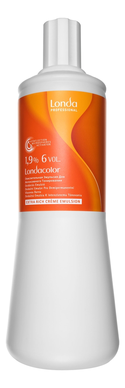 Окислительная эмульсия для волос Londacolor Extra Rich Creme Emulsion 1.9% 6Vol 1000мл окислительная эмульсия для волос londacolor extra rich creme emulsion 60мл эмульсия 9% 30vol