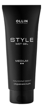 OLLIN Professional Гель для волос Мокрый эффект Style Gel Medium Strong 200мл