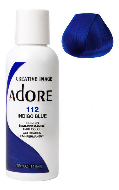 

Краска для волос Adore Hair Color 118мл: 112 Indigo Blue, Краска для волос Adore Hair Color 118мл