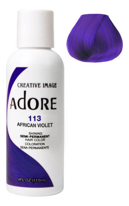 

Краска для волос Adore Hair Color 118мл: 113 African Violet, Краска для волос Adore Hair Color 118мл