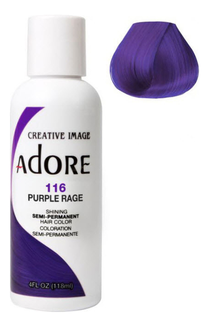 

Краска для волос Adore Hair Color 118мл: 116 Purple Rage, Краска для волос Adore Hair Color 118мл