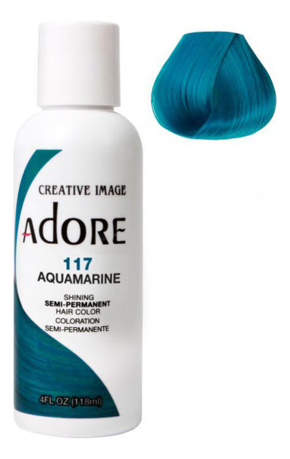 

Краска для волос Adore Hair Color 118мл: 117 Aquamarine, Краска для волос Adore Hair Color 118мл