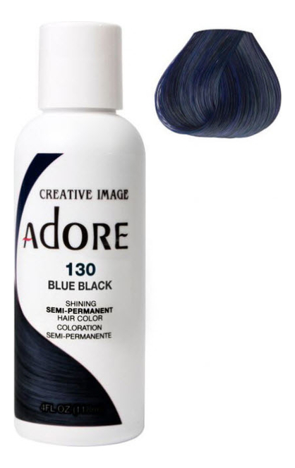 

Краска для волос Adore Hair Color 118мл: 130 Blue Black, Краска для волос Adore Hair Color 118мл