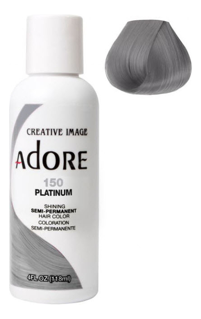 

Краска для волос Adore Hair Color 118мл: 150 Platinum, Краска для волос Adore Hair Color 118мл