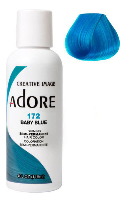 

Краска для волос Adore Hair Color 118мл: 172 Baby Blue, Краска для волос Adore Hair Color 118мл