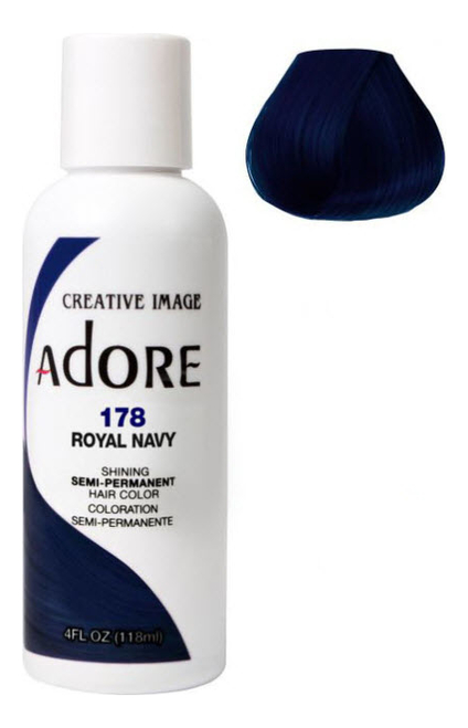 

Краска для волос Adore Hair Color 118мл: 178 Royal Navy, Краска для волос Adore Hair Color 118мл