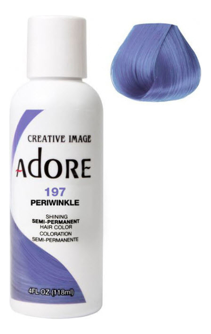 

Краска для волос Adore Hair Color 118мл: 197 Periwinkle, Краска для волос Adore Hair Color 118мл