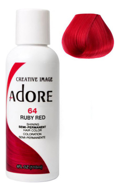 

Краска для волос Adore Hair Color 118мл: 64 Ruby Red, Краска для волос Adore Hair Color 118мл