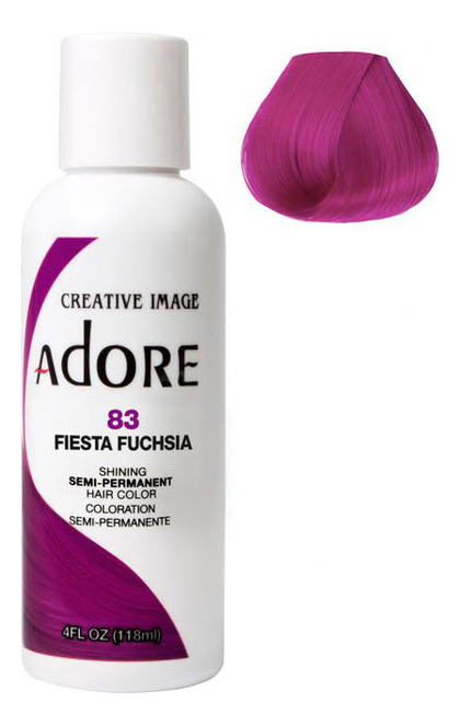 

Краска для волос Adore Hair Color 118мл: 83 Fiesta Fuchsia, Краска для волос Adore Hair Color 118мл