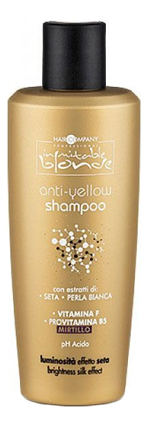 Купить Шампунь для волос с анти-желтым эффектом Inimitable Blonde Anti-Yellow Shampoo 250мл, Hair Company