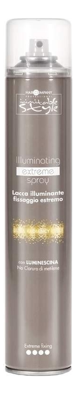 Фиксирующий лак для волос придающий блеск Inimitable Style Illuminating Extreme Spray No Gas 500мл