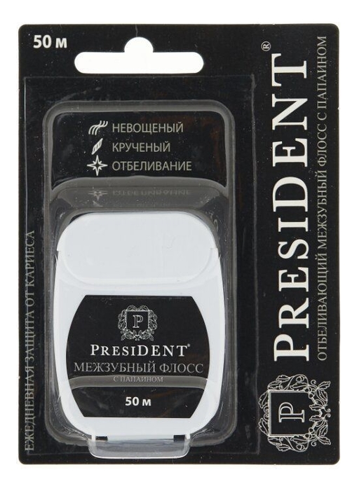

Зубная нить отбеливающая с папаином Dental Floss With Papain 50м