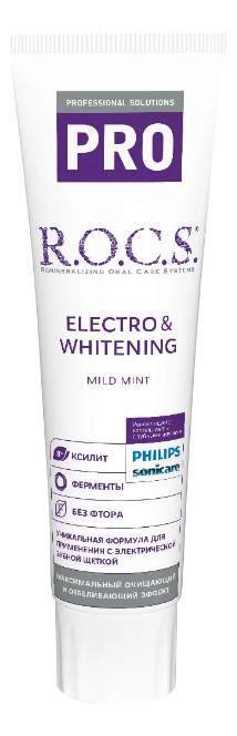 Зубная паста Pro Mild Mint Electro  Whitening 135г: Паста 135г