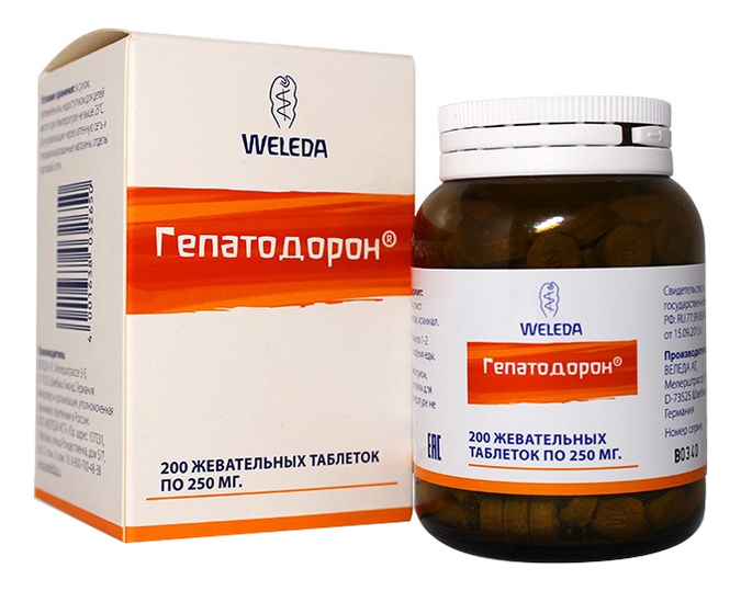 

Биодобавка Hepatodoron Tabletten 200 таблеток