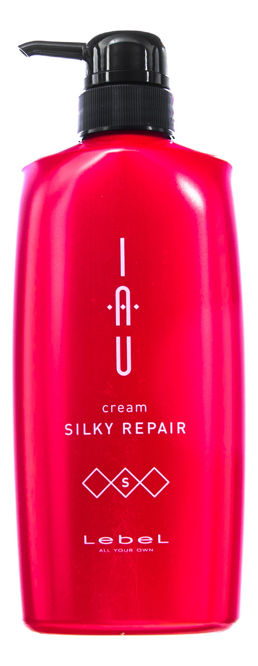 Аромакрем для укрепления волос шелковистой текстуры IAU Cream Silky Repair: Аромакрем 600мл lebel аромакрем тающей текстуры для увлажнения iau cream melt repair 200