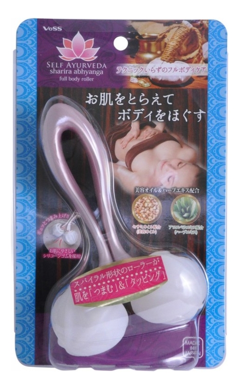 Роликовый массажер для тела c кунжутным маслом и экстрактом алоэ Full Body Roller