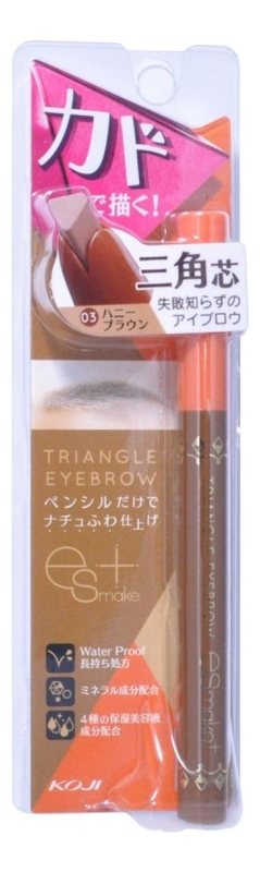 

Карандаш для бровей водостойкий Triangle Eyebrow ESmake+: 03 Медно-коричневый, Карандаш для бровей водостойкий Triangle Eyebrow ESmake+