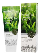 3W CLINIC Пенка для умывания с экстрактом зеленого чая Green Tea Cleansing Foam 100мл (натуральная)