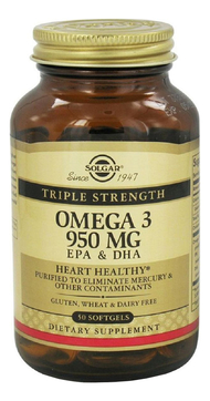 Биодобавка Triple Strength Omega 3 950Mg 50капсул
