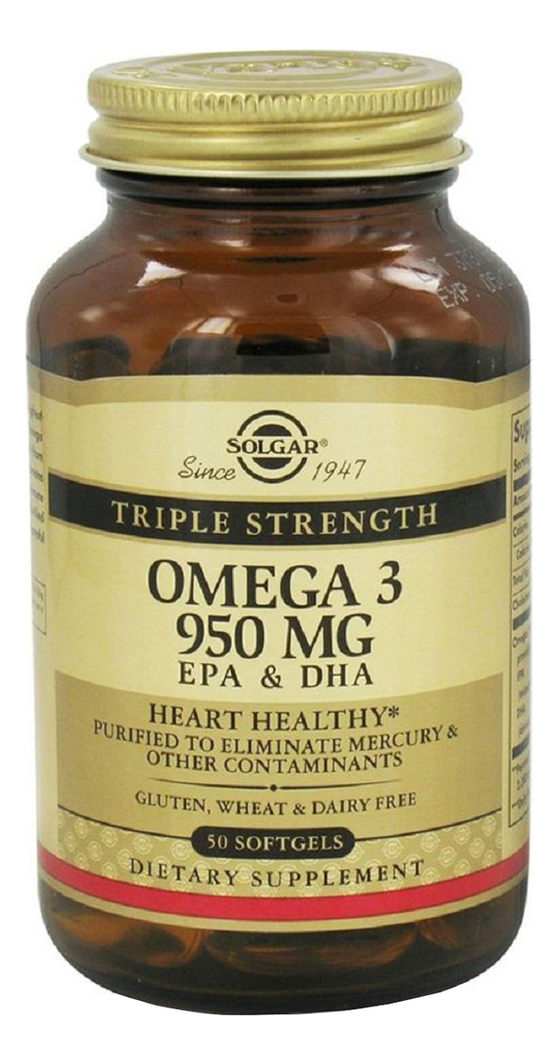 Биодобавка Triple Strength Omega 3 950Mg 50капсул биодобавка тройная омега 3 triple strength omega 3 epa