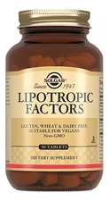 SOLGAR Биодобавка Липотропный фактор Lipotropic Factors 50 таблеток  
