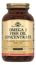 SOLGAR Биодобавка Концентрат рыбьего жира Omega 3 Fish Oil Concentrate