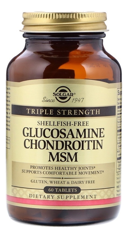 Биодобавка Комплекс глюкозамин-хондроитин Glucosamine Chondroitin MSM 60 таблеток цена и фото