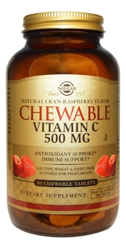 Биодобавка Chewable Vitamin C 500мг (малина)