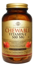 SOLGAR Биодобавка Chewable Vitamin C 500мг (малина)