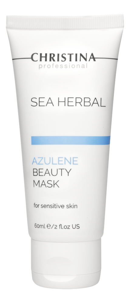 Маска для лица на основе морских трав Азулен Azulene Sea Herbal Beauty Mask: Маска 60мл маска красоты на основе морских трав для нормальной кожи клубника christina sea herbal beauty mask strawberry 60 мл